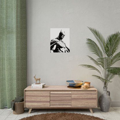 Batman Black & White Rolled Poster — Superhero Wall Art Print
