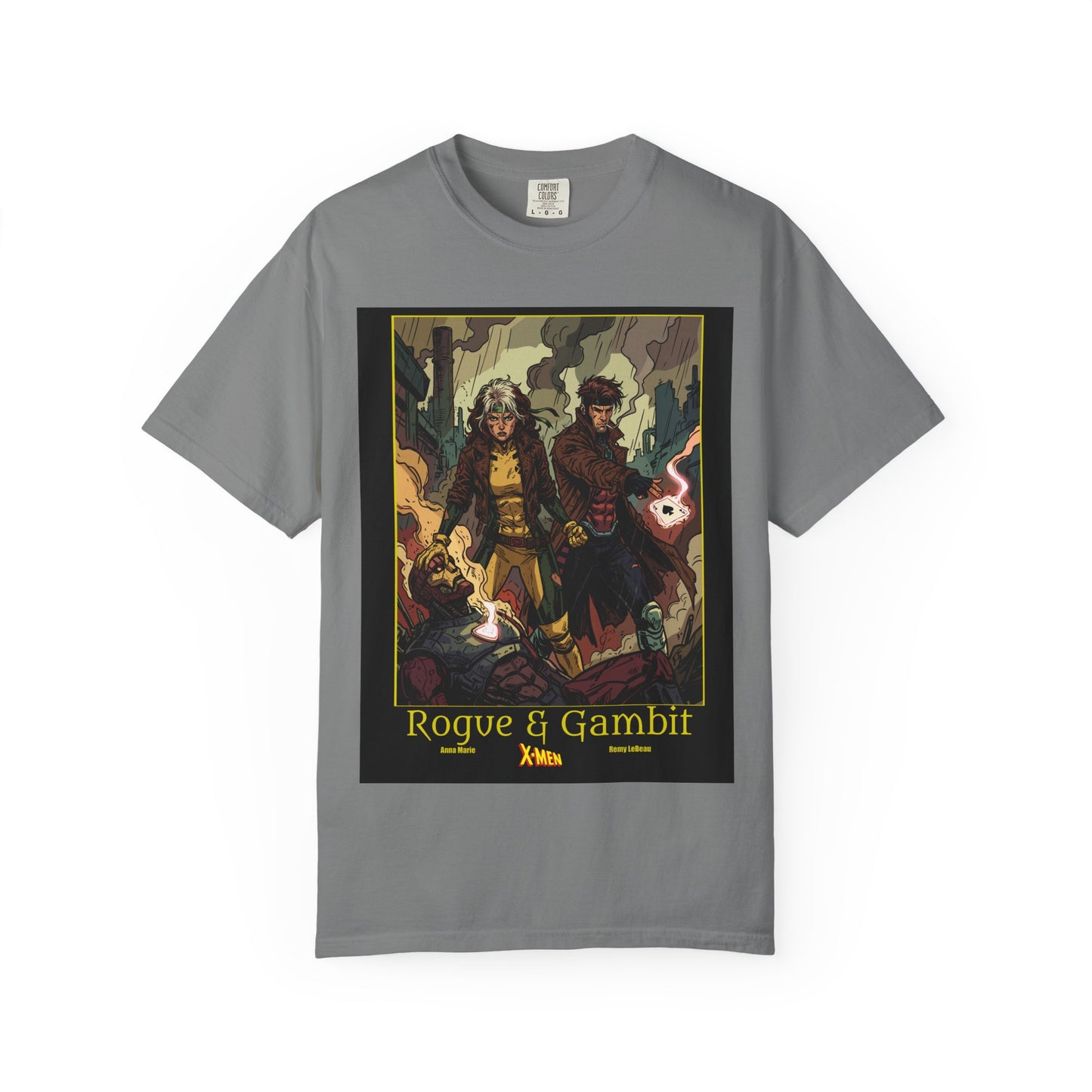 Rogue & Gambit Graphic T-Shirt — Comic Art Mutant Duo Tee