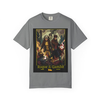 Rogue & Gambit Graphic T-Shirt — Comic Art Mutant Duo Tee