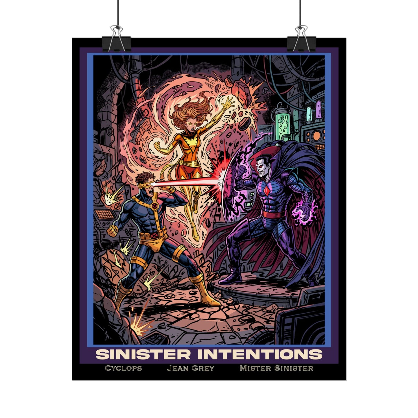 'Sinister Intentions' Comic Art Print (Cyclops · Jean Grey · Mister Sinister)