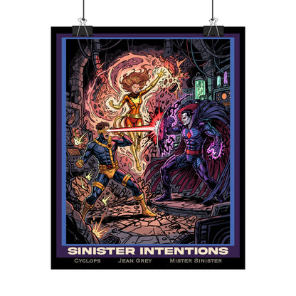 'Sinister Intentions' Comic Art Print (Cyclops · Jean Grey · Mister Sinister)