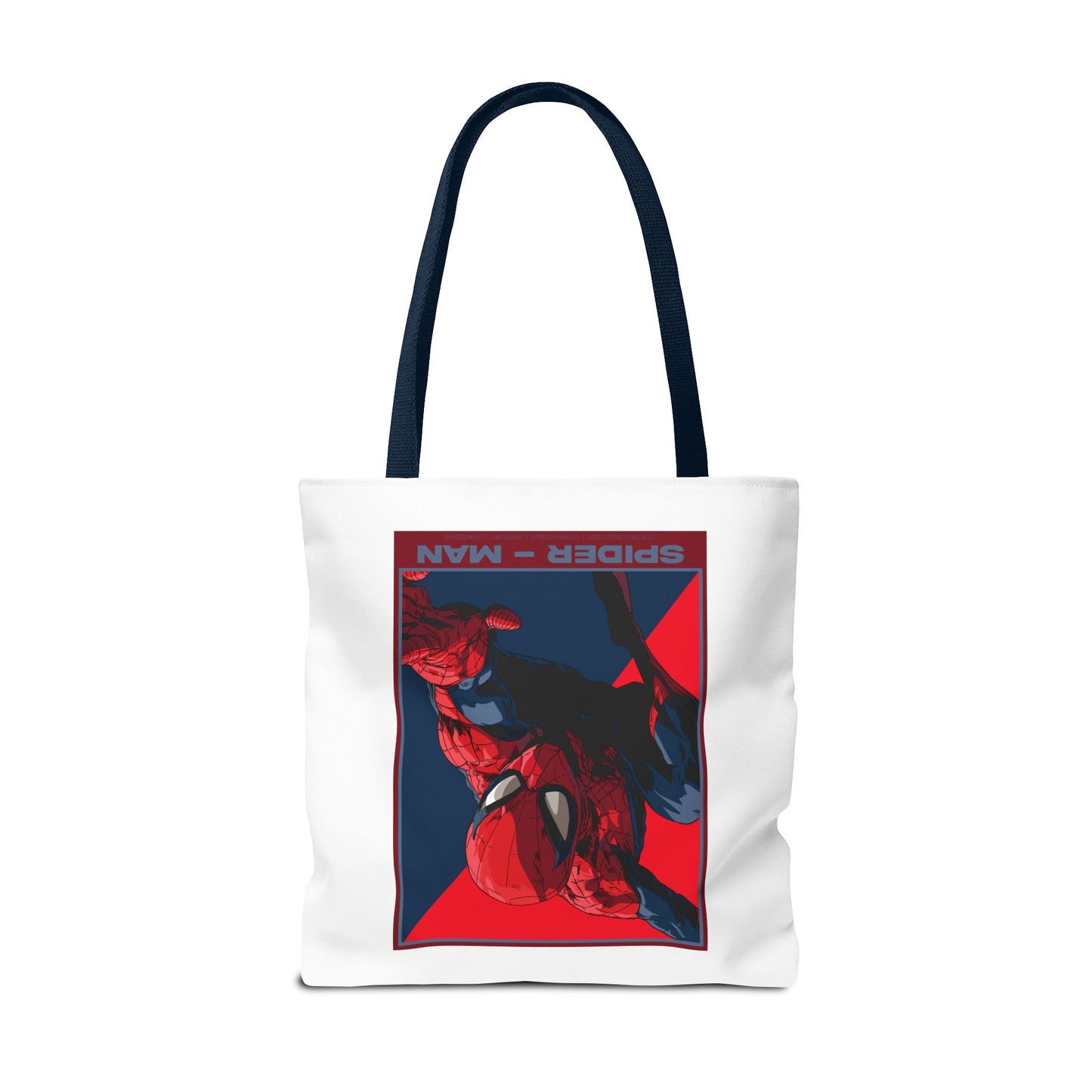 Spider-Man Graphic Tote Bag — Retro Red & Blue Comic Design