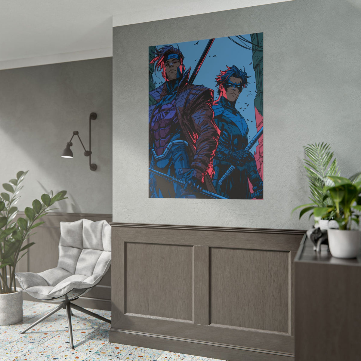 Nightwing and Gambit - Rolled Poster — Comic Art Print
