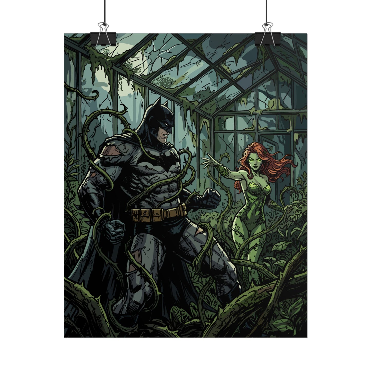 Batman & Poison Ivy Greenhouse Art Print - Poster