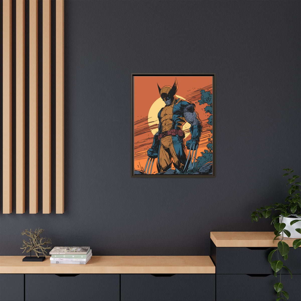Wolverine Matte Framed Canvas Print