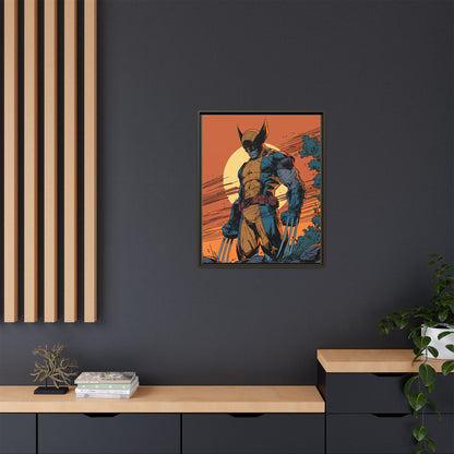 Wolverine Matte Framed Canvas Print