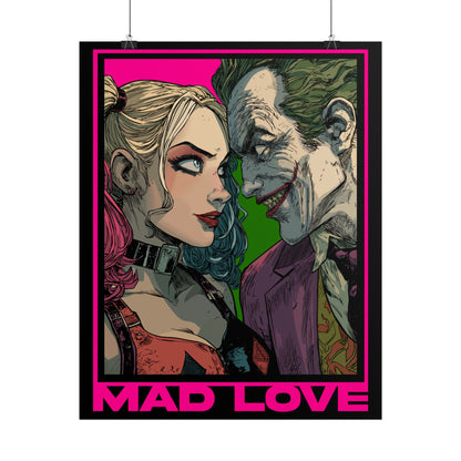 "Mad Love" Harley Quinn & Joker Comic Art Rolled Poster