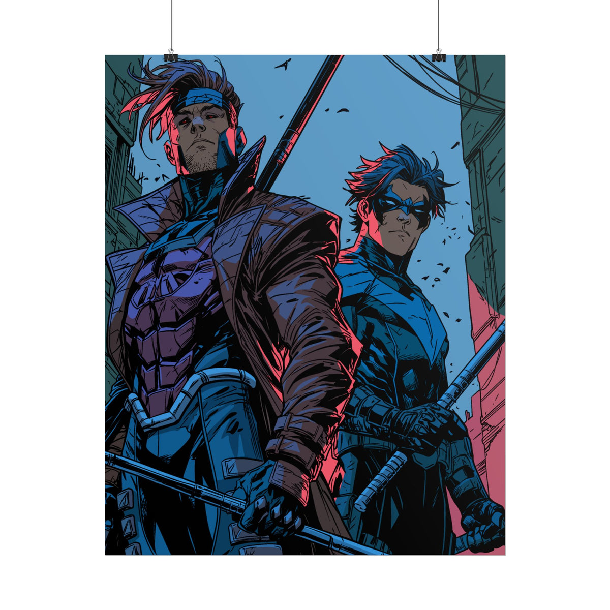 Nightwing and Gambit - Rolled Poster — Comic Art Print