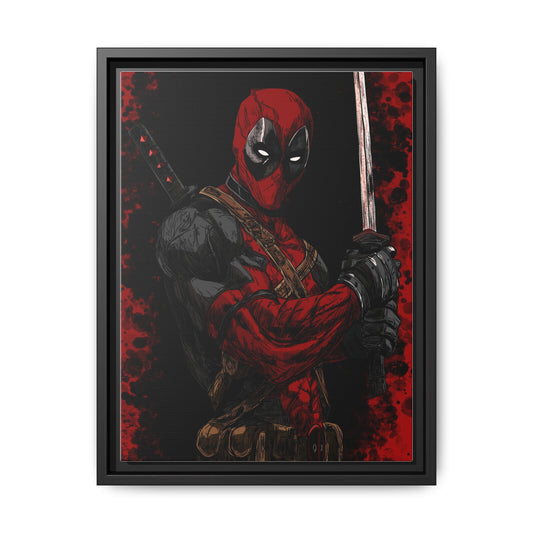 The Merc #2 - Framed Canvas Wall Art — Comic Antihero Sword Portrait