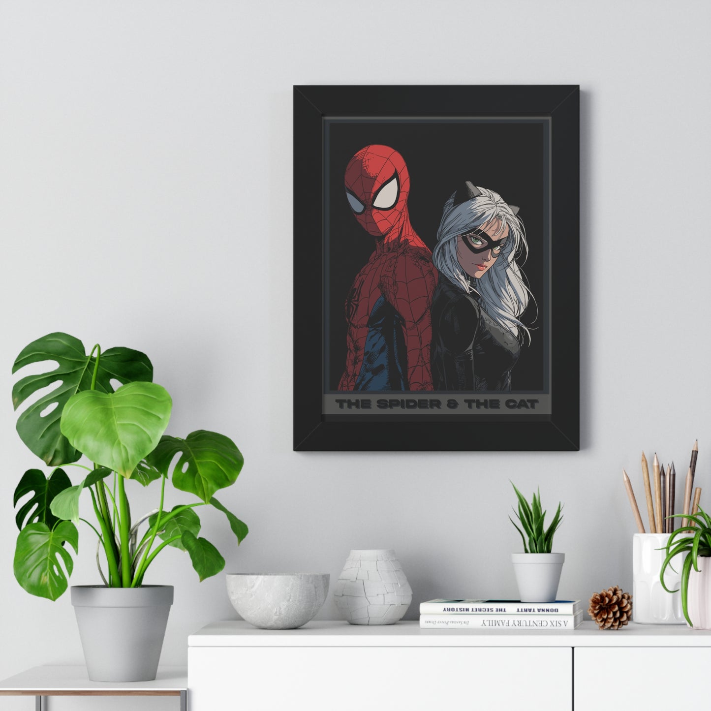 Spider & The Cat Framed Poster