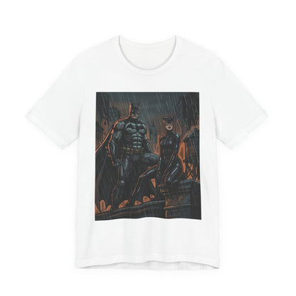 Batman & Catwoman Rain Night T‑Shirt