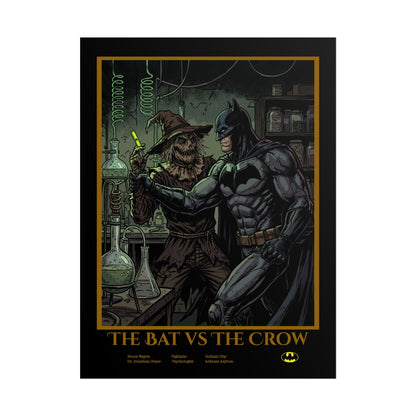 Batman vs Scarecrow Cinematic Rolled Poster — Vintage Comic Movie Art Print