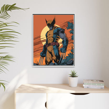 Wolverine Matte Framed Canvas Print