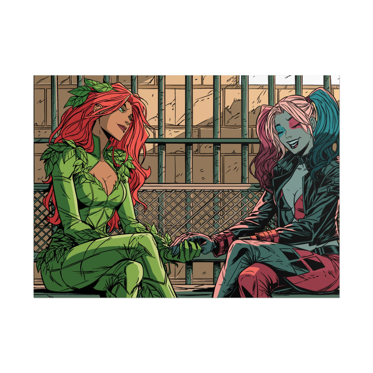 Poison Ivy & Harley Quinn - Jail Cell - Poster