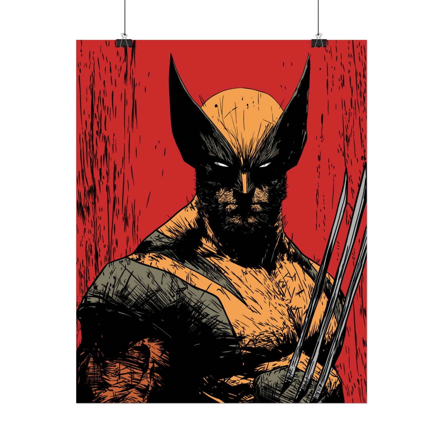 Wolverine Comic Art Poster