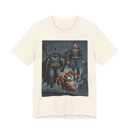 Superhero Team Graphic Tee — Batman, Superman & The Flash