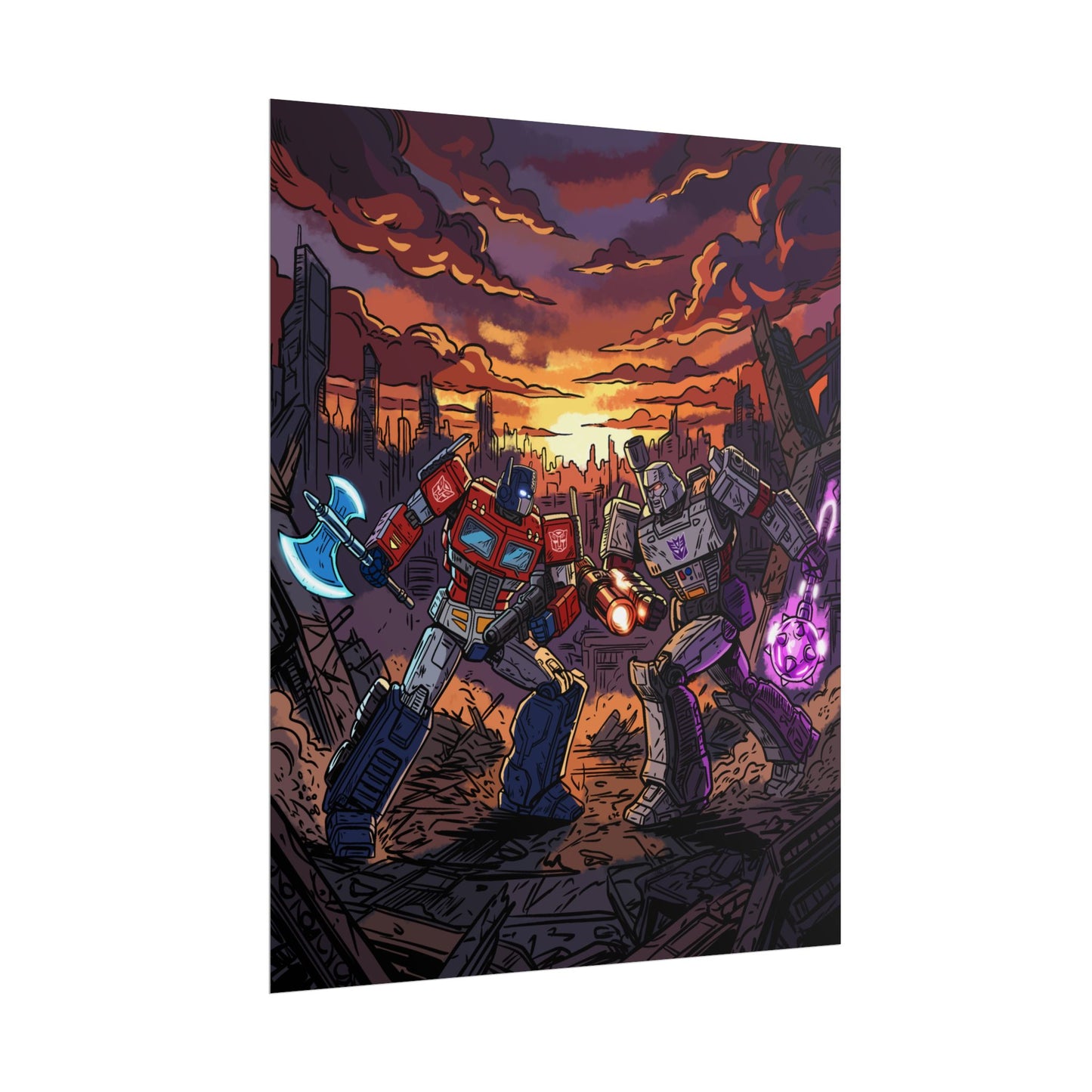 Optimus vs. Megatron - Poster