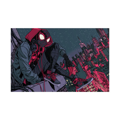 Spider-Verse Miles Morales Poster — Neon City