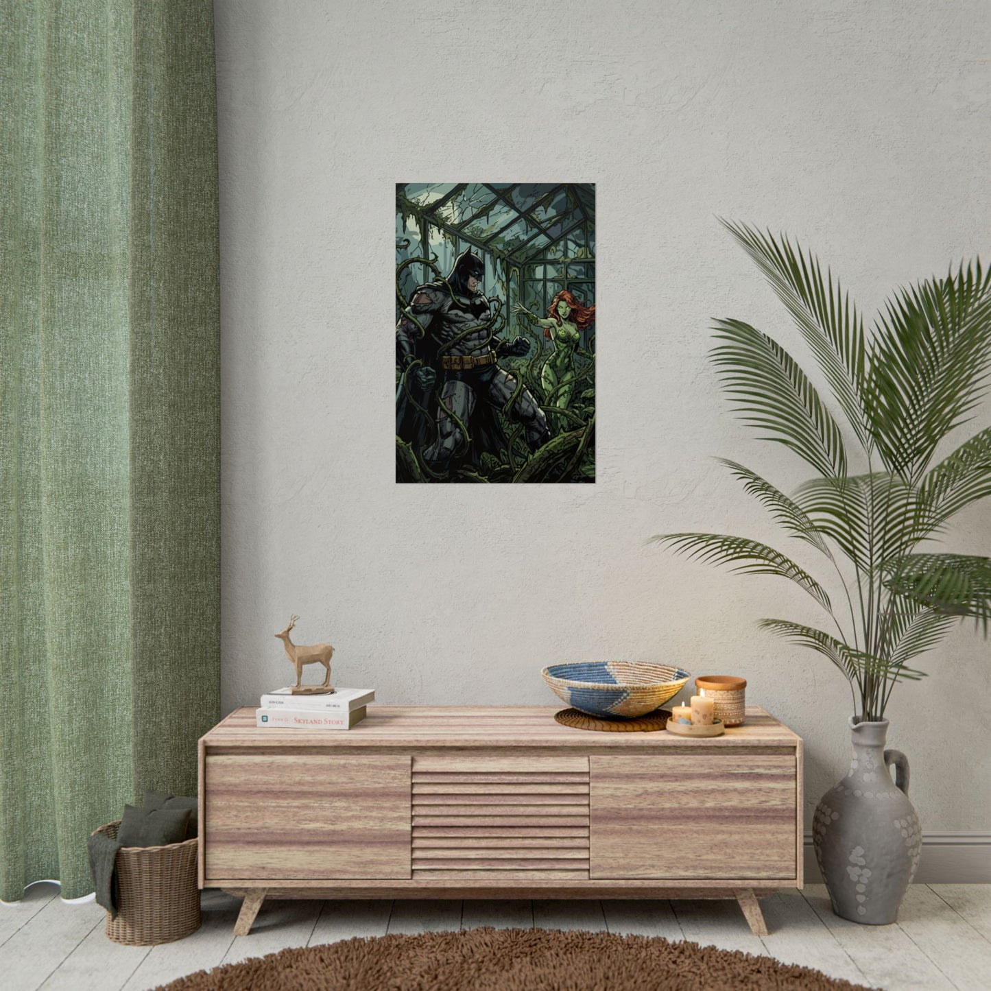 Batman & Poison Ivy Greenhouse Art Print - Poster