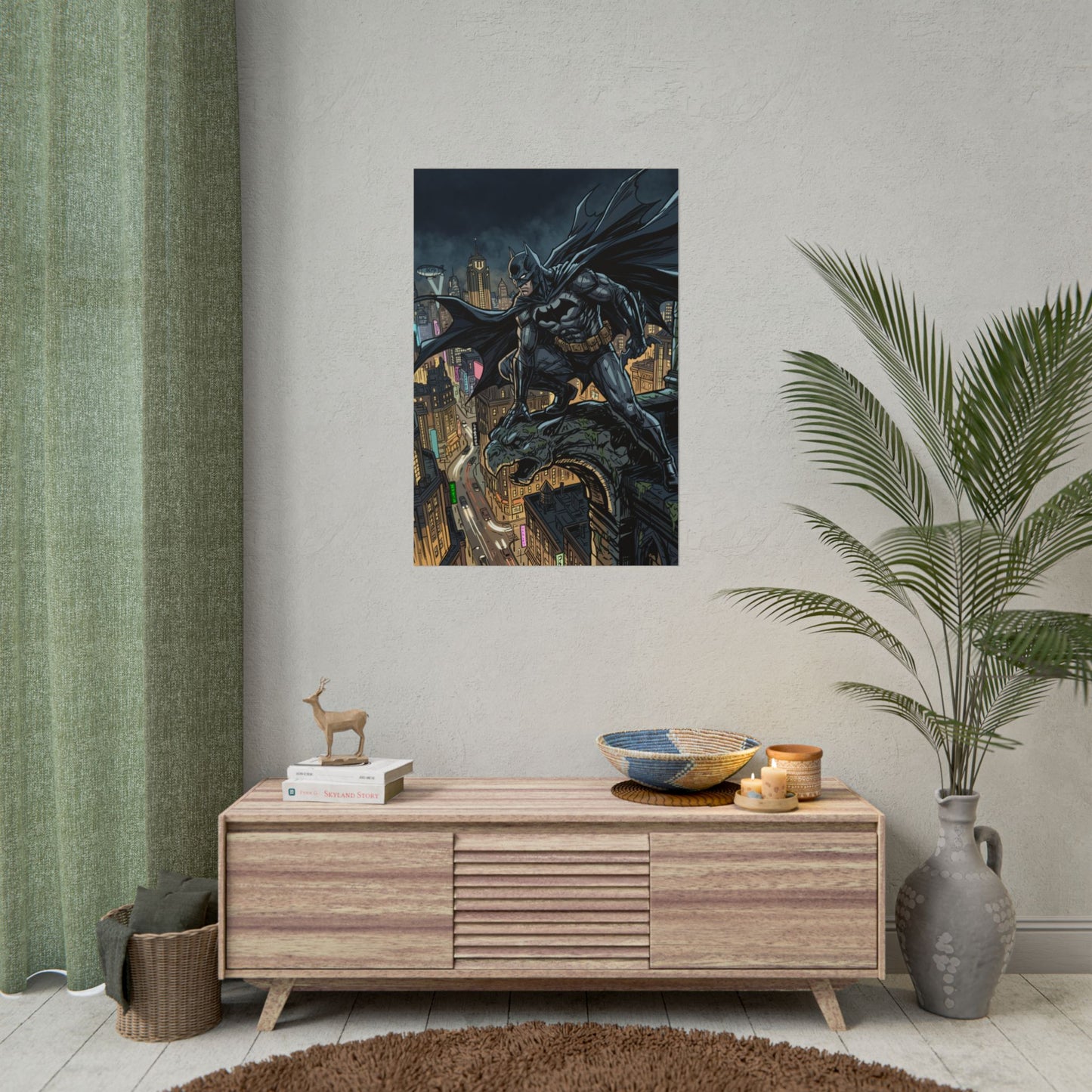 Batman City Rooftop Rolled Poster