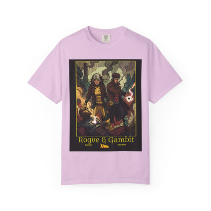 Rogue & Gambit Graphic T-Shirt — Comic Art Mutant Duo Tee