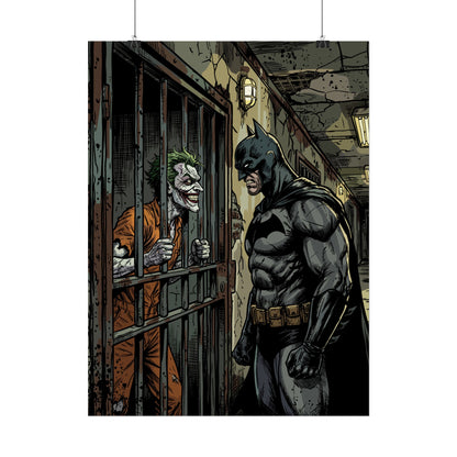 Batman vs Joker Comic Poster — Rolled Graphic Art Print