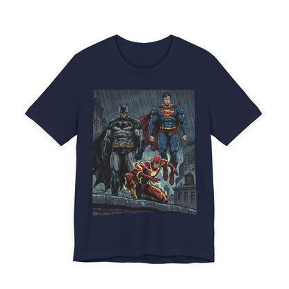 Superhero Team Graphic Tee — Batman, Superman & The Flash