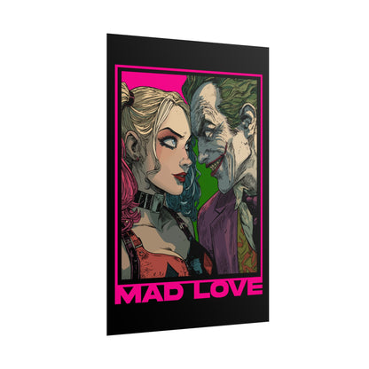 "Mad Love" Harley Quinn & Joker Comic Art Rolled Poster