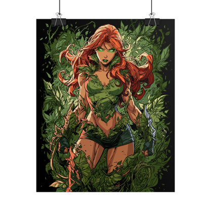 Poison Ivy Botanical Background Poster
