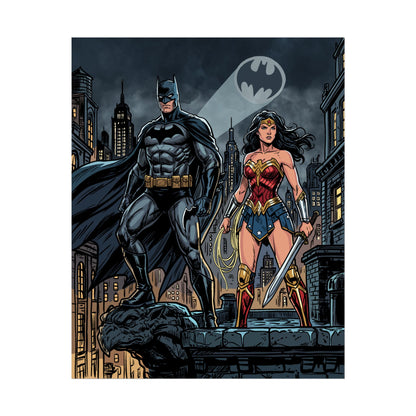 Batman & Wonder Woman City Night Poster