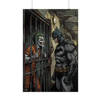 Batman vs Joker Comic Poster — Rolled Graphic Art Print