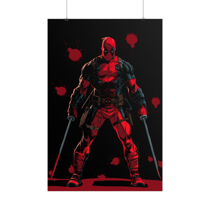 Deadpool Red & Black Poster