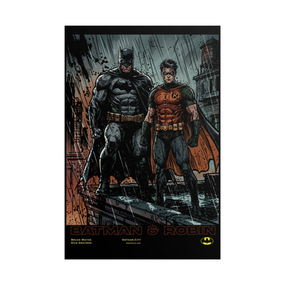 Batman & Robin Vintage Comic Poster — Rolled Art Print