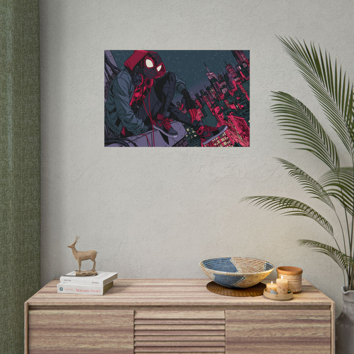 Spider-Verse Miles Morales Poster — Neon City