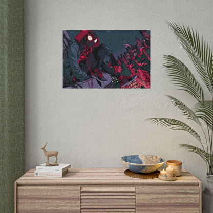 Spider-Verse Miles Morales Poster — Neon City