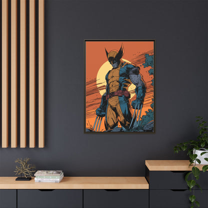 Wolverine Matte Framed Canvas Print