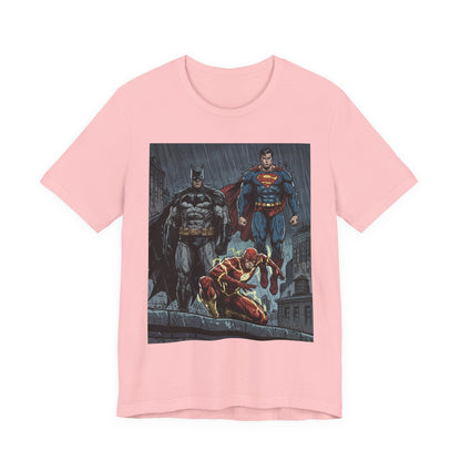 Superhero Team Graphic Tee — Batman, Superman & The Flash