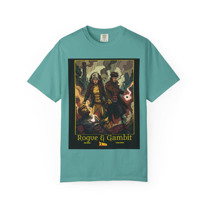 Rogue & Gambit Graphic T-Shirt — Comic Art Mutant Duo Tee