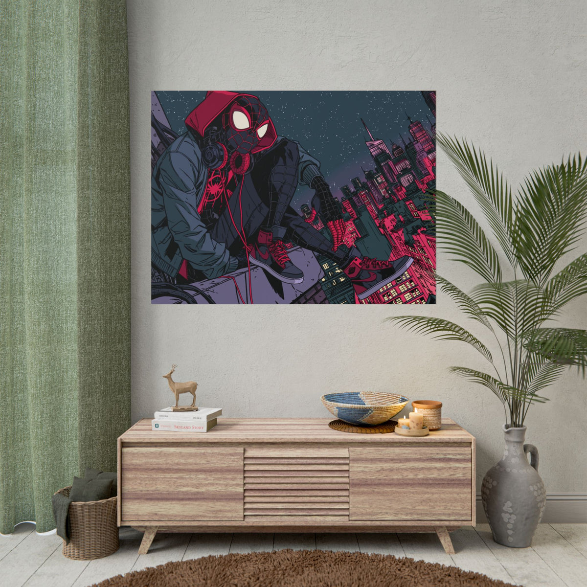 Spider-Verse Miles Morales Poster — Neon City