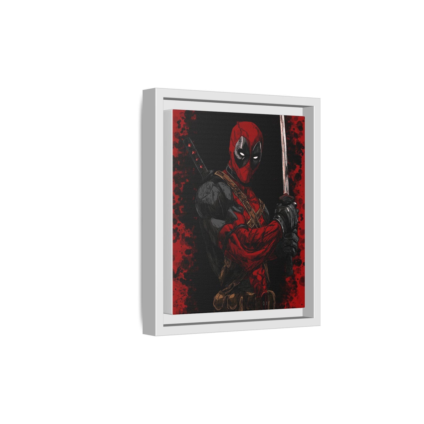 The Merc #2 - Framed Canvas Wall Art — Comic Antihero Sword Portrait