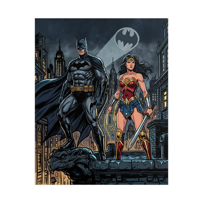 Batman & Wonder Woman City Night Poster