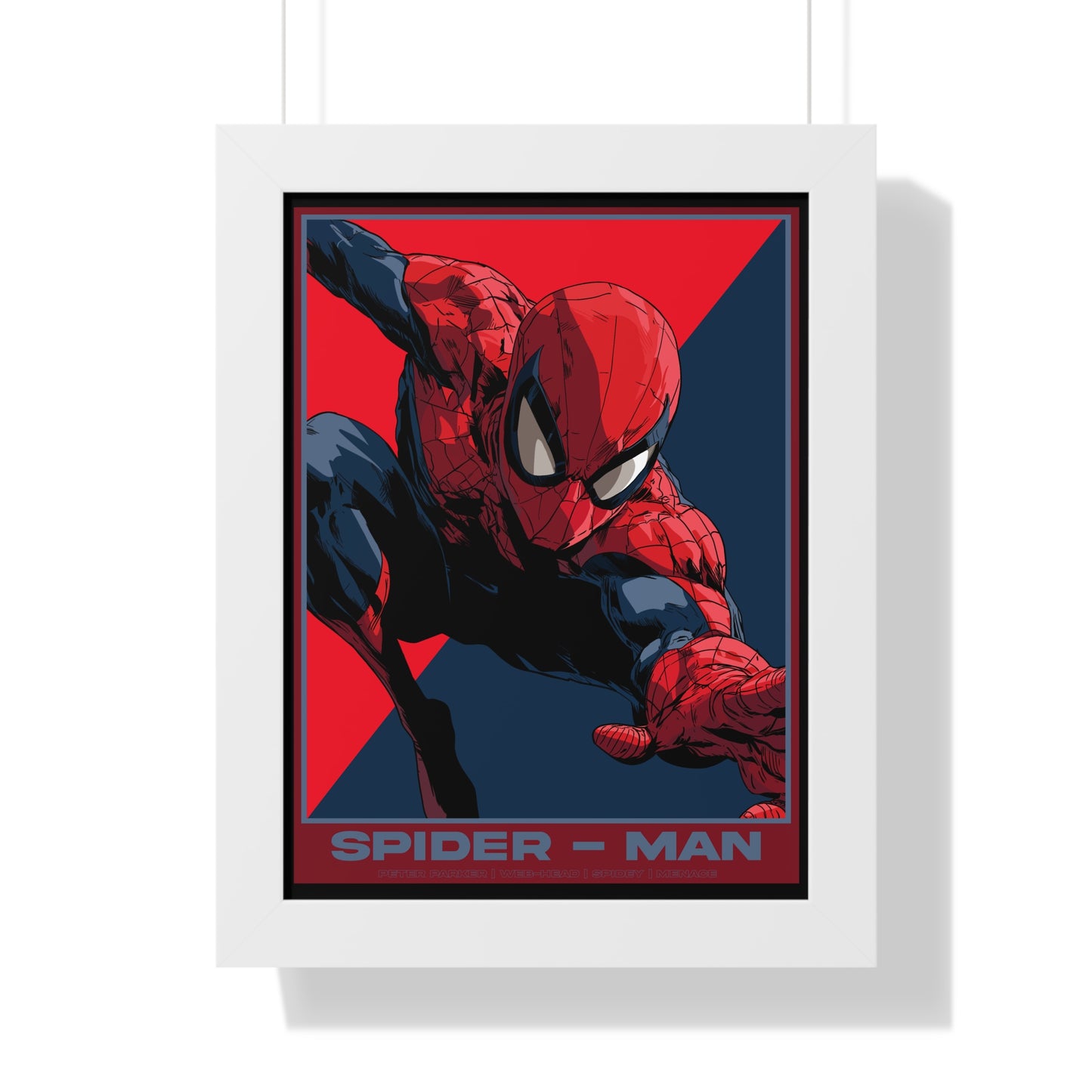 Spider-Man Framed Poster — Vertical Comic Art Print