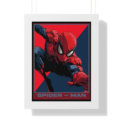 Spider-Man Framed Poster — Vertical Comic Art Print