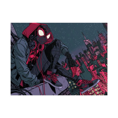 Spider-Verse Miles Morales Poster — Neon City