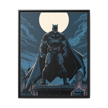Batman Moonlit Matte Canvas Framed Print