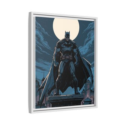 Batman Moonlit Matte Canvas Framed Print