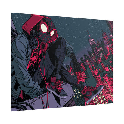 Spider-Verse Miles Morales Poster — Neon City