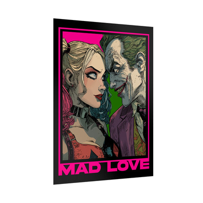 "Mad Love" Harley Quinn & Joker Comic Art Rolled Poster