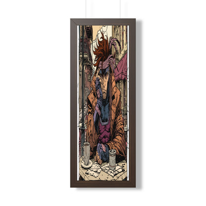Gambit Framed Poster - Brooding Comic Cafe Art