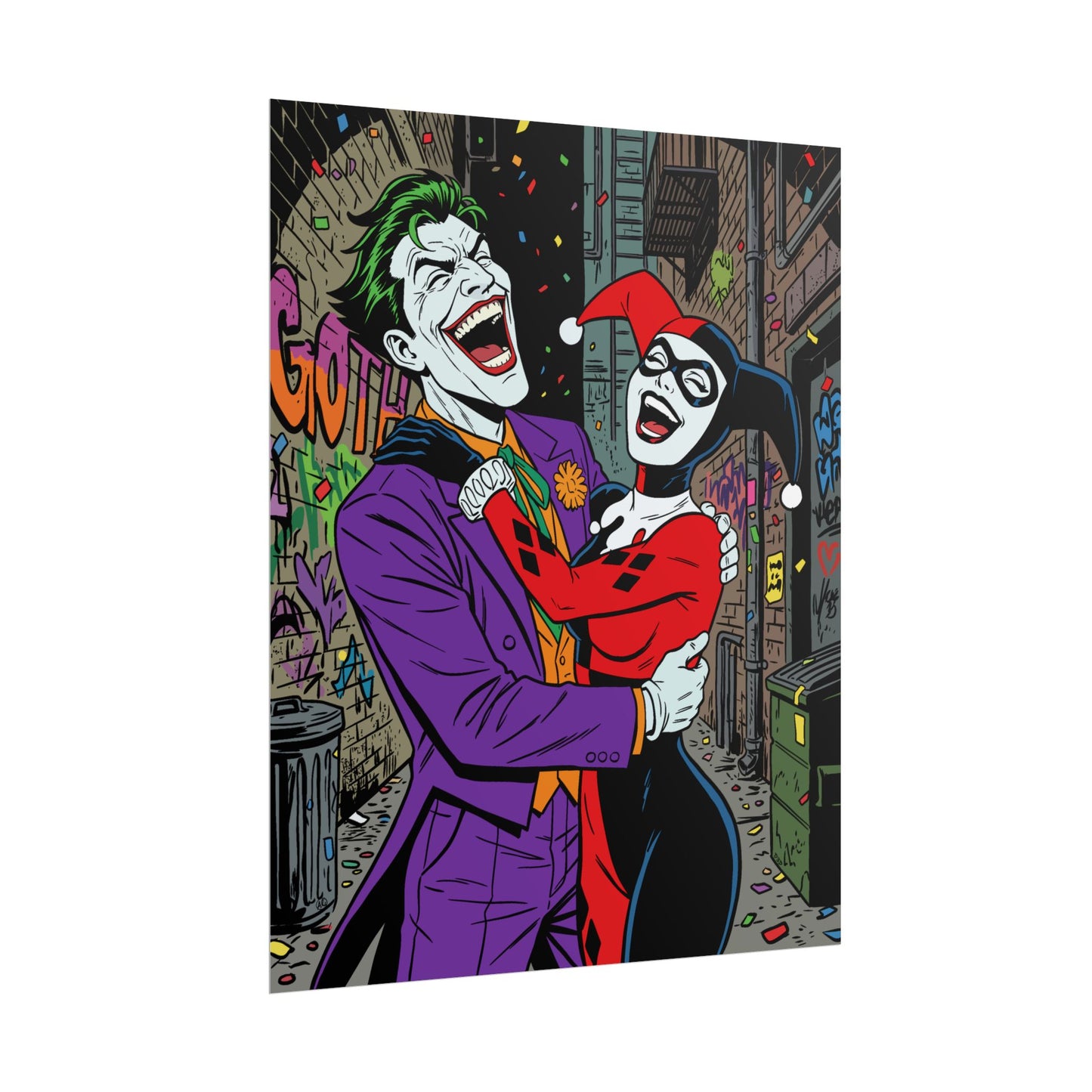Joker & Harley Quinn Art Print